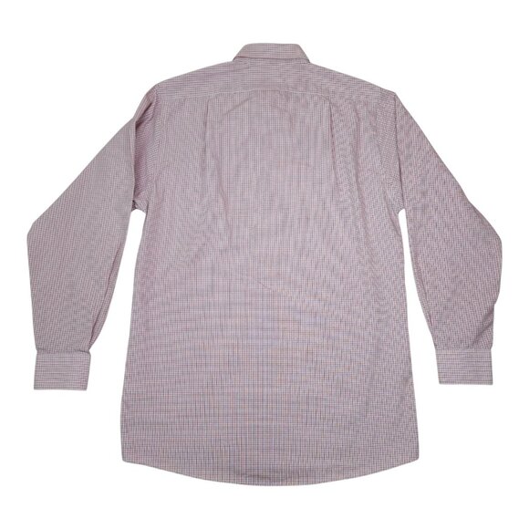 Van Heusen Mens Wrinkle-Free Broadcloth Shirt Size S Red & White Checkered - Picture 3 of 8